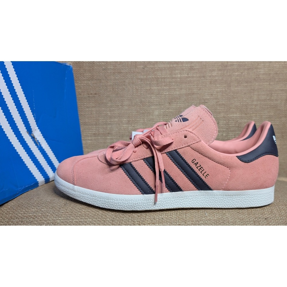 adidas Men Gazelle Pink Navy Suede Shoes  Retro Terrace  Men 10.5 Women 11 5